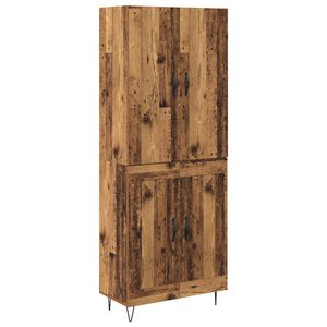 vidaXL Highboard 2 pcs Stare drewno Materiał drewnopochodny