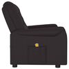vidaXL Rozkładany fotel masujący, 2-os., czarny, sztuczna sk&oacute;ra