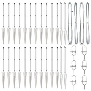 vidaXL Słupek ogrodzeniowy. Inny 26 pcs Szary 3,2 x 3,2 x 100 cm Stal