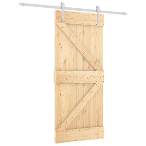 vidaXL Drzwi przesuwne 90 x 210 cm Lite drewno sosnowe
