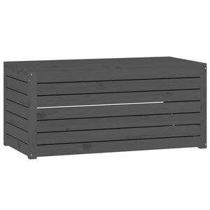 vidaXL Skrzynia ogrodowa, szara, 101x50,5x46,5 cm, lite drewno sosnowe