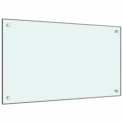 vidaXL Panel ochronny do kuchni, biały, 70x40 cm, szkło hartowane