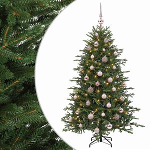 vidaXL Sztuczna choinka z bombką 120 cm 150 LED Ciepła biel