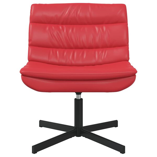 vidaXL Fotel obrotowy Czerwony 63 x 75 x 76 cm PU