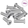 vidaXL Nakretka Zamkowa 2857 pcs Srebrny Stal