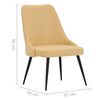 vidaXL Krzesła stołowe, 6 szt., ż&oacute;łte, tapicerowane tkaniną