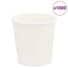 vidaXL Papierowe kubki, 1000 szt., 4oz, 100ml, biały