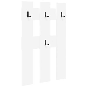 vidaXL Wieszak na płaszcze montowany na ścianie Biały 65 x 3 x 100 cm