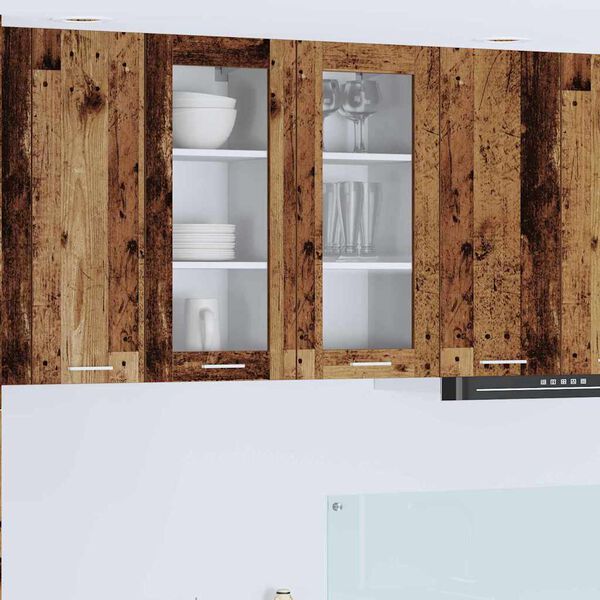 vidaXL Szafka wisząca z przechowywaniem Stare drewno 40 x 31 x 80 cm