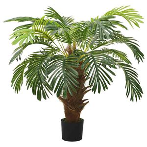 vidaXL Sztuczny sagowiec odwinięty w doniczce, 90 cm, zielona