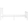 vidaXL Metalowa rama łóżka z wezgłowiem i zanóżkiem, biała, 100x200 cm