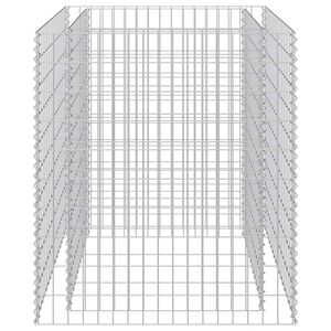 vidaXL Podwyższona donica gabionowa, galwanizowana stal, 90x90x100 cm