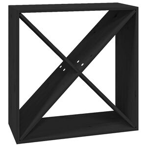 vidaXL Szafka na wino, czarny, 62x25x62 cm, lite drewno sosnowe