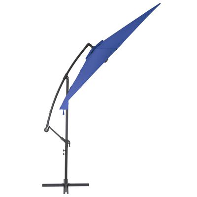 vidaXL Parasol wiszący z aluminiowym słupkiem, 300 cm, niebieski