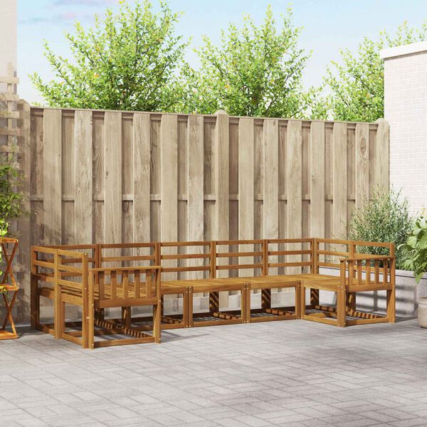 vidaXL Zestaw sof na zewnątrz 7 pcs Naturalny Lite Drewno Akacji