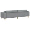 vidaXL Sofa z poduszką Jasnoszary 250 x 77 x 76 cm tkanina