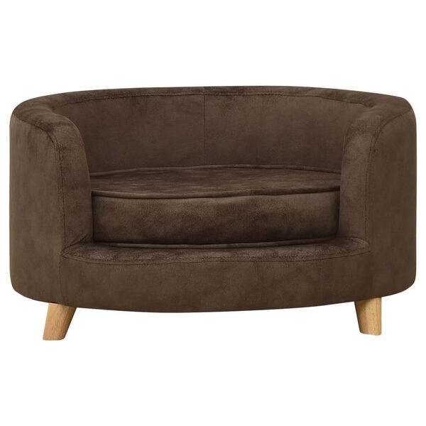 vidaXL Sofa dla psa, brązowa, 69x69x36 cm, pluszowa