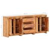 vidaXL Szafka z 3 szufladami i 4 drzwiczkami, lite drewno
