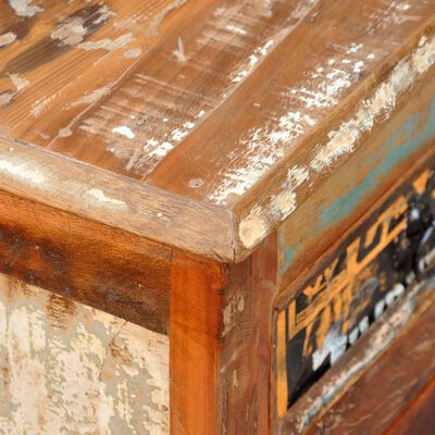 vidaXL Kredens vintage z drewna odzyskanego z 3 szufladami, 3-drzwiowy