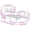 vidaXL Ł&oacute;żko z regałem, bez materaca, 90x200 cm, sosnowe