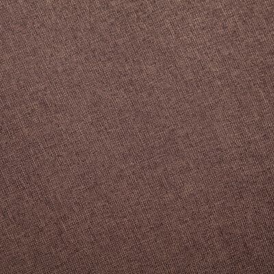 vidaXL 3-osobowa sofa tapicerowana tkaniną, brązowa