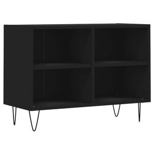 vidaXL Szafka pod TV, czarna, 69,5x30x50 cm, materiał drewnopochodny