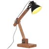 vidaXL Industrialna lampa stołowa, czarna, okrągła, 58x18x90 cm, E27