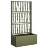 vidaXL Donica ogrodowa z trellem zielony 80 x 36 x 140 cm PP