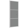 vidaXL Drzwi wewnętrzne, 83x201,5 cm, białe, szkło ESG i aluminium