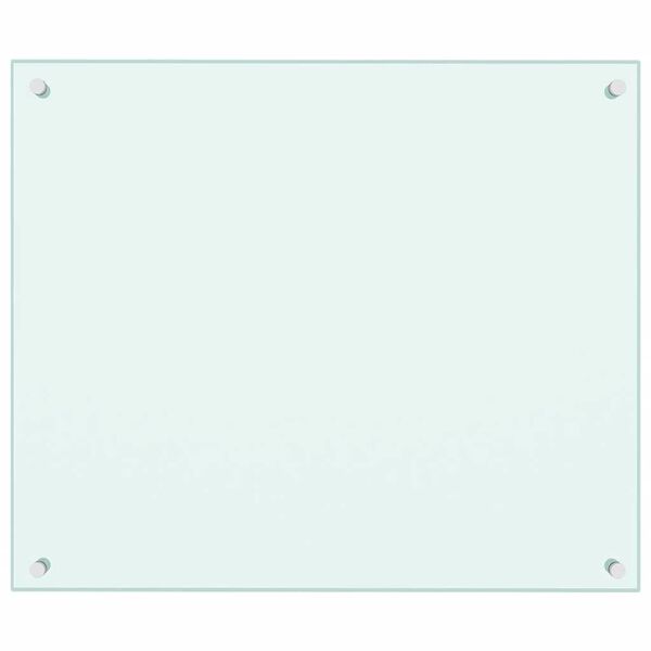 vidaXL Panele ochronne kuchenne 2 szt., białe 70x60 cm szkło hartowane