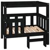 vidaXL Legowisko dla psa, czarne, 75,5x63,5x70 cm, lite drewno sosnowe