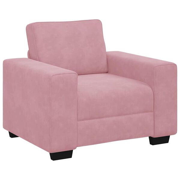 vidaXL Sofa Fotel R&oacute;żowy 100x77x82 cm Aksamit
