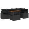 vidaXL Zestaw Sof na Ogr&oacute;d z przechowywaniem 6 pcs Czarny Polirattan