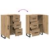 vidaXL Highboard 2 pcs Dąb rzemieślniczy Materiał drewnopochodny