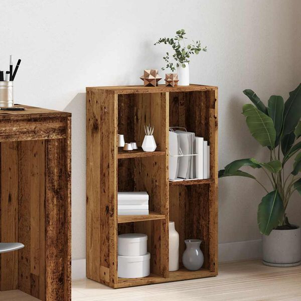 vidaXL Szafka na książki, stare drewno, 50x25x80 cm