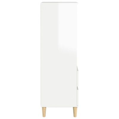 vidaXL Wysoka szafka, biała z połyskiem, 40x36x110 cm
