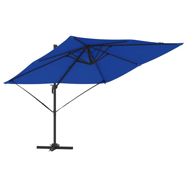 vidaXL Parasol Roma Niebieski 286 x 285 x 265 cm Poliester i aluminium
