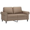 vidaXL 2-osobowa sofa z poduszkami, cappuccino, 120 cm, sztuczna sk&oacute;ra