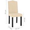 vidaXL Krzesła stołowe, 2 szt., kremowe, obite aksamitem
