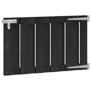 vidaXL Brama ogrodowa 100 x 60 cm WPC i aluminium Czarny