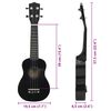 vidaXL Ukulele sopranowe z pokrowcem, dla dzieci, czarne, 23"