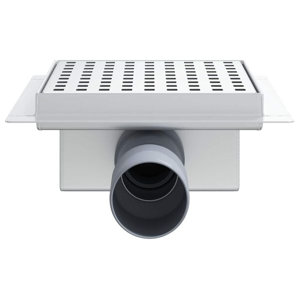 vidaXL Odpływ prysznicowy w kropki Srebrny 15 x 15 cm