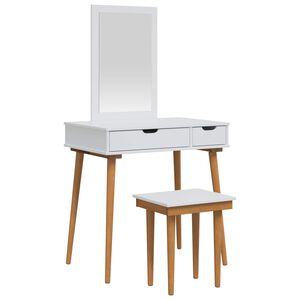 vidaXL Zestaw toaletki FAUSKE 3 szt. Biały 76 x 50 x 143 cm