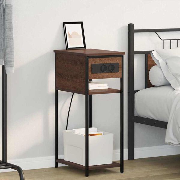 vidaXL Szafka Nocna Brązowy dąb 41 x 28 x 76 cm