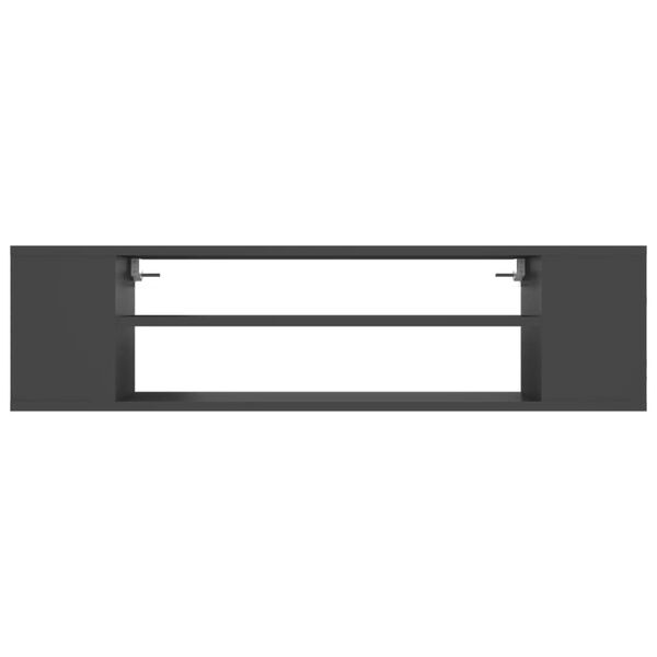 vidaXL Wisząca szafka TV, szara 100x30x26,5 cm materiał drewnopochodny