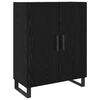 vidaXL Highboard 2 pcs Czarny dąb Materiał drewnopochodny