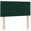 vidaXL Ł&oacute;żko kontynentalne z materacem ciemnozielony aksamit 90x210 cm