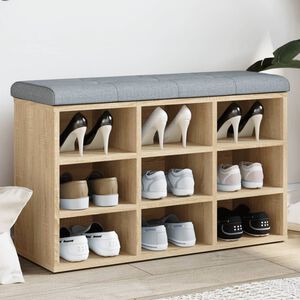 vidaXL Ławka na buty Sonoma Oak 82x32x50 cm Drewno konstrukcyjne