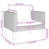 vidaXL Pojedyncza sofa ogrodowa z poduszkami, rattan PE, czarny