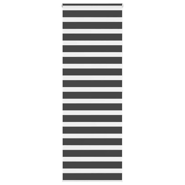 vidaXL Roleta zebra, czarna, szerokość tkaniny 85,9 cm, poliester